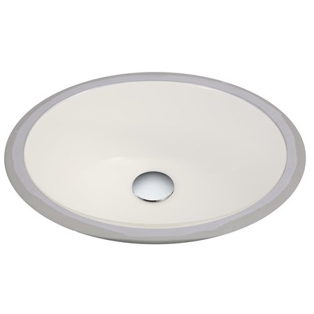 Nantucket Sinks 13 Inch X 10 Inch Undermount Ceramic Sink In Bisque UM-13x10-B